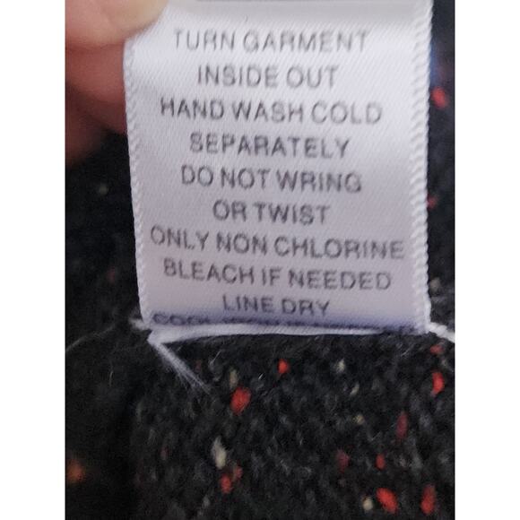 Christopher & Banks Hand Knit Sweater Women's XL 1/4 Zip Embroidered Stars VTG - Picture 8 of 8